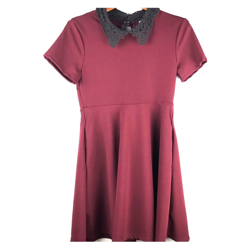 New Hot Topic burgundy Skater Dress Halloween